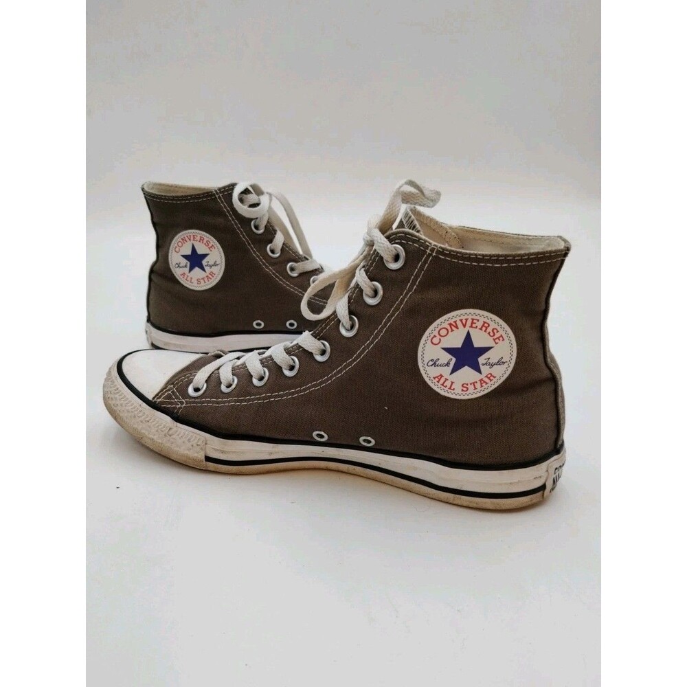 Converse Shoes Mens 8 Womens 10 Chuck Taylor All Star Hi Sneakers Grey 1J793